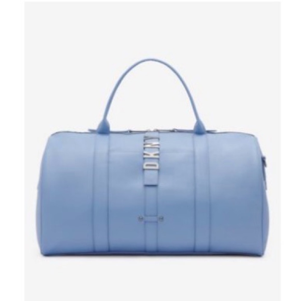 DKNY Blue Suede Duffel Bag
